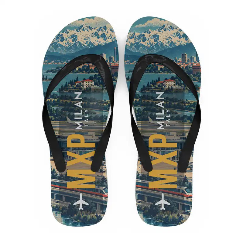 Milan Malpensa International Airport Silvio Berlusconi (MXP) Slippers & Flip Flops - Slippers - Flip Flops - Scene