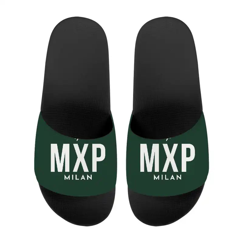 Milan Malpensa International Airport Silvio Berlusconi (MXP) Slippers & Flip Flops - Slippers - Sport - Code - Dark Green