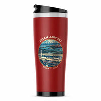 Thumbnail for Milan Malpensa International Airport Silvio Berlusconi (MXP) Travel Mugs - Badge - Stainless Steel (No Holder) - Red