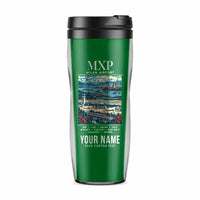 Thumbnail for Milan Malpensa International Airport Silvio Berlusconi (MXP) Travel Mugs - Poster + Name - Plastic (No Holder) - Green