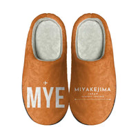 Thumbnail for Miyakejima Airport (MYE) Slippers & Flip Flops - Slippers - Cotton - Code - Different - Orange