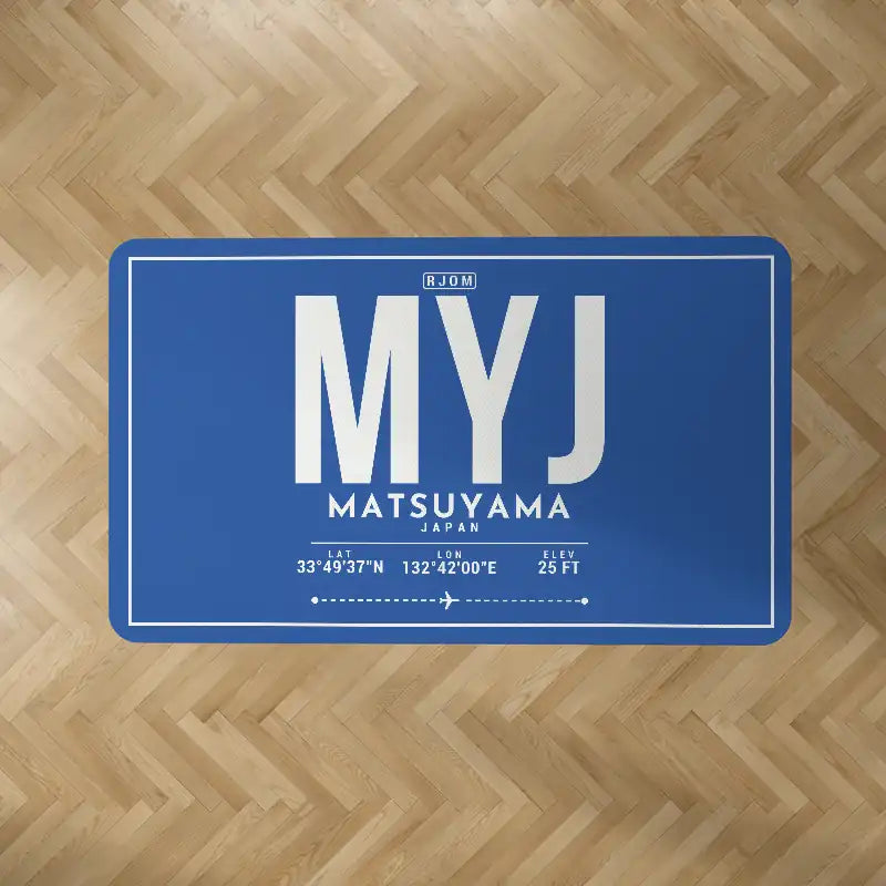 Matsuyama Airport (MYJ) Carpets - Carpet Rectangle - ID Tag - Blue V2
