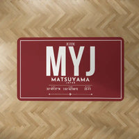 Thumbnail for Matsuyama Airport (MYJ) Carpets - Carpet Rectangle - ID Tag - Dark Red V2
