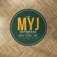 Thumbnail for Matsuyama Airport (MYJ) Carpets - Carpet Round - ID Tag - Dark Green V2