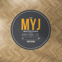 Thumbnail for Matsuyama Airport (MYJ) Carpets - Carpet Round - ID Tag + Name - Dark Gray V2