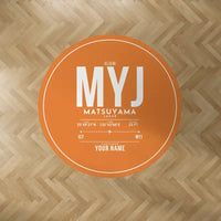 Thumbnail for Matsuyama Airport (MYJ) Carpets - Carpet Round - ID Tag + Name - Orange V2