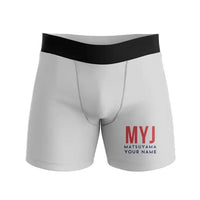 Thumbnail for Matsuyama Airport (MYJ) Men Boxers - Code + Name - Light Gray