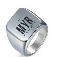 Thumbnail for Myrtle Beach International Airport (MYR) Rings - Ring - Silver