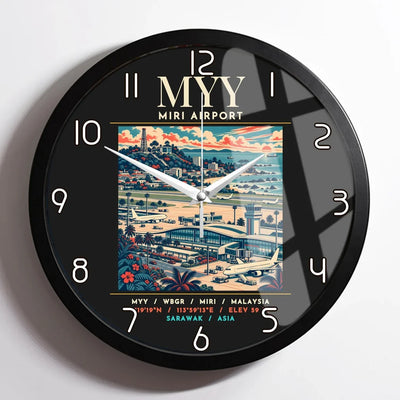 MYY - Poster - Wall Clock Framed - Black