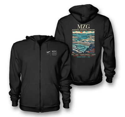 MZG - Poster - Zipped Hoodie - Black