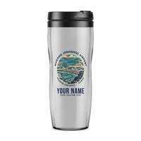 Thumbnail for Magong Airport (MZG) Travel Mugs - Badge + Name - Plastic (No Holder) - Light Gray