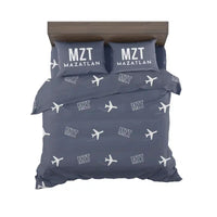 Thumbnail for Mazatlán International Airport (MZT) Bedding Sets & Blankets - Bedding Set - Pattern - Navy Blue