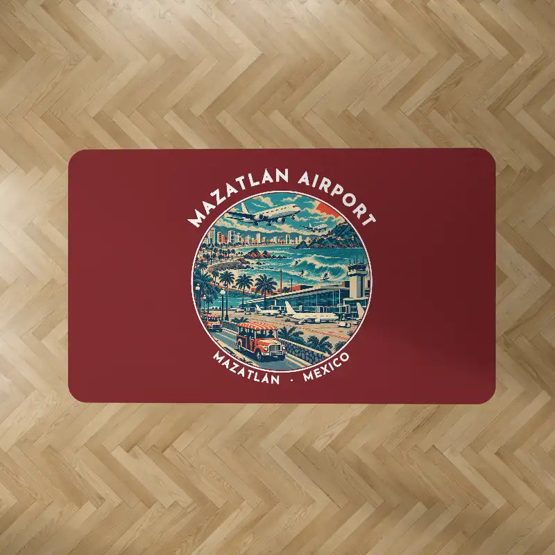 Mazatlán International Airport (MZT) Carpets - Carpet Rectangle - Badge - Dark Red V2