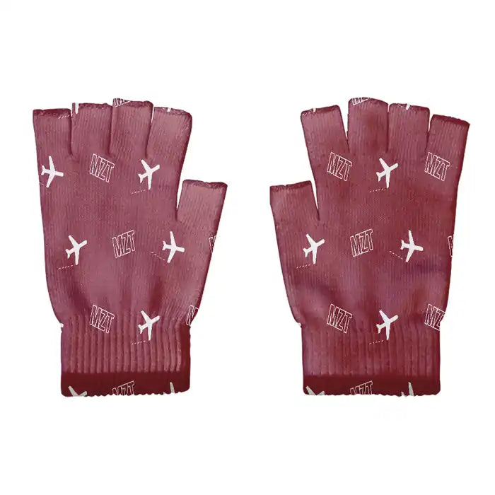 Mazatlán International Airport (MZT) Gloves - Gloves - Cut - Pattern - Dark Red