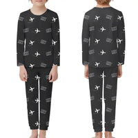 Thumbnail for Mazatlán International Airport (MZT) Pajamas - Children Pajamas - Black