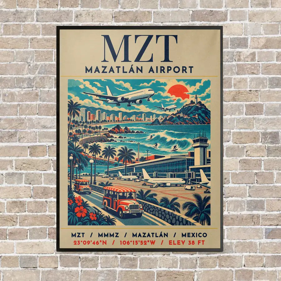 MZT - Poster - Canvas Framed - Beige