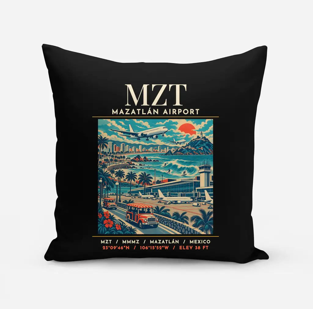 MZT - Poster - Pillow - Black