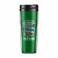 Thumbnail for Mazatlán International Airport (MZT) Travel Mugs - Badge + Name - Plastic (No Holder) - Green