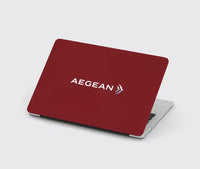 Thumbnail for Aegean Airlines design on dark red macbook case