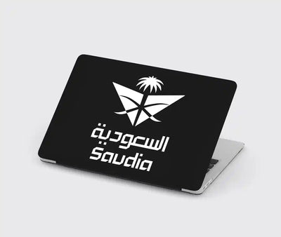 Saudi Arabian Airlines design on black macbook case