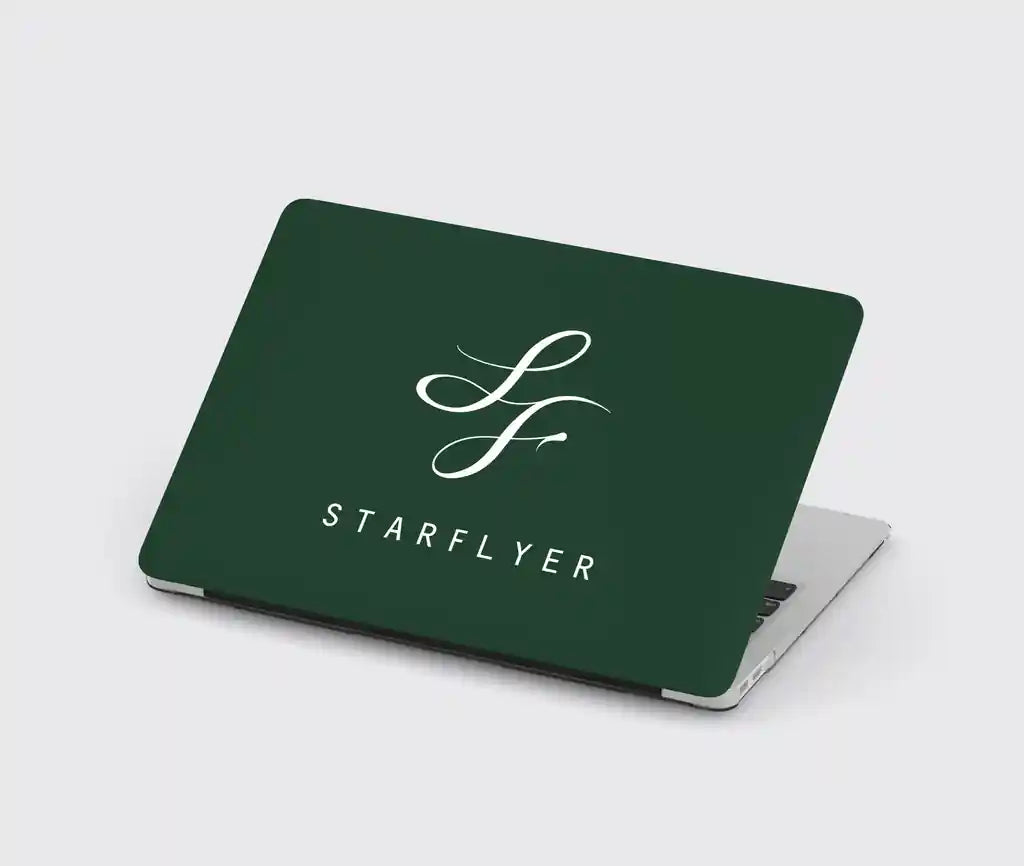 StarFlyer Airlines design on dark green macbook case