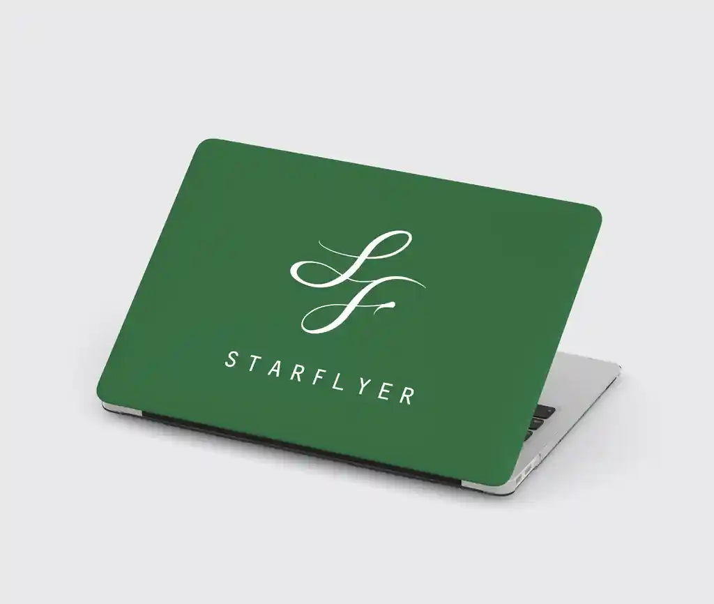 StarFlyer Airlines design on green macbook case