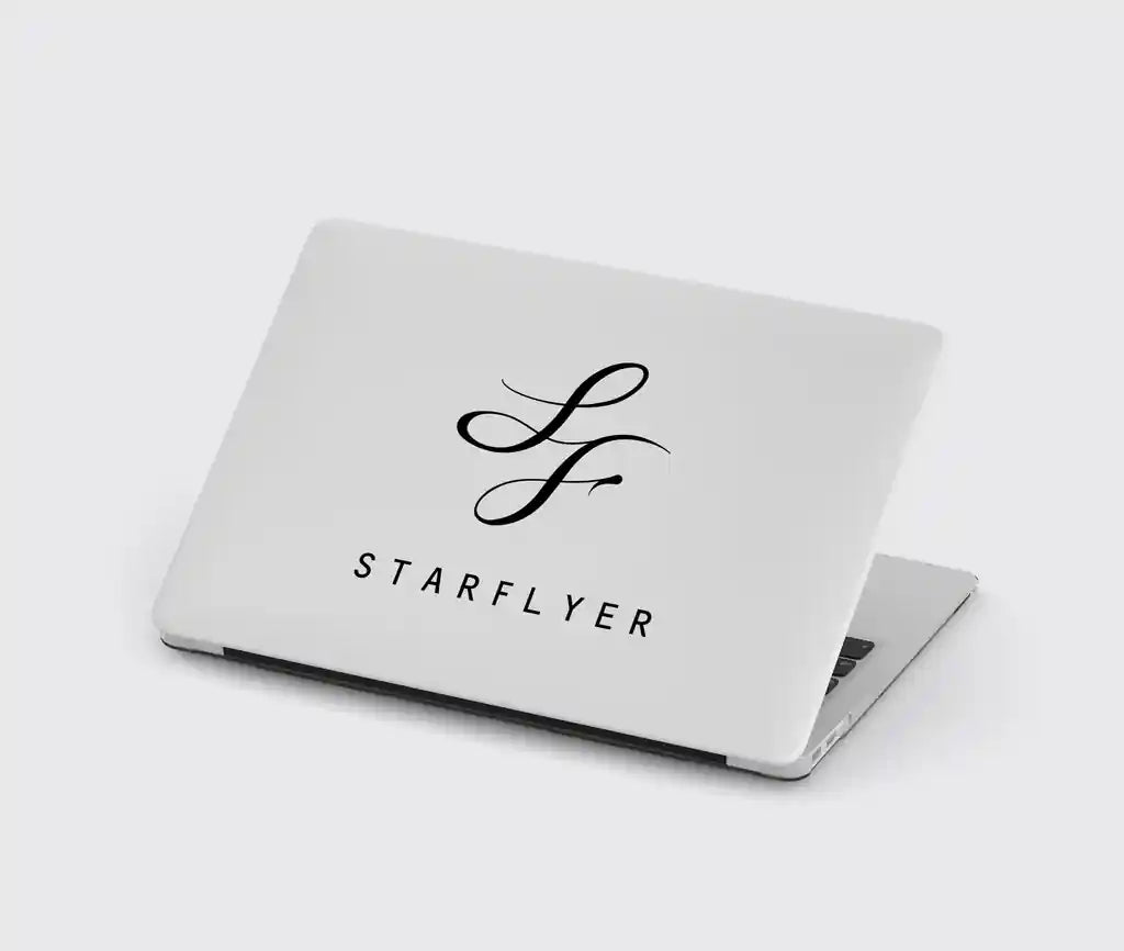 StarFlyer Airlines design on light gray macbook case