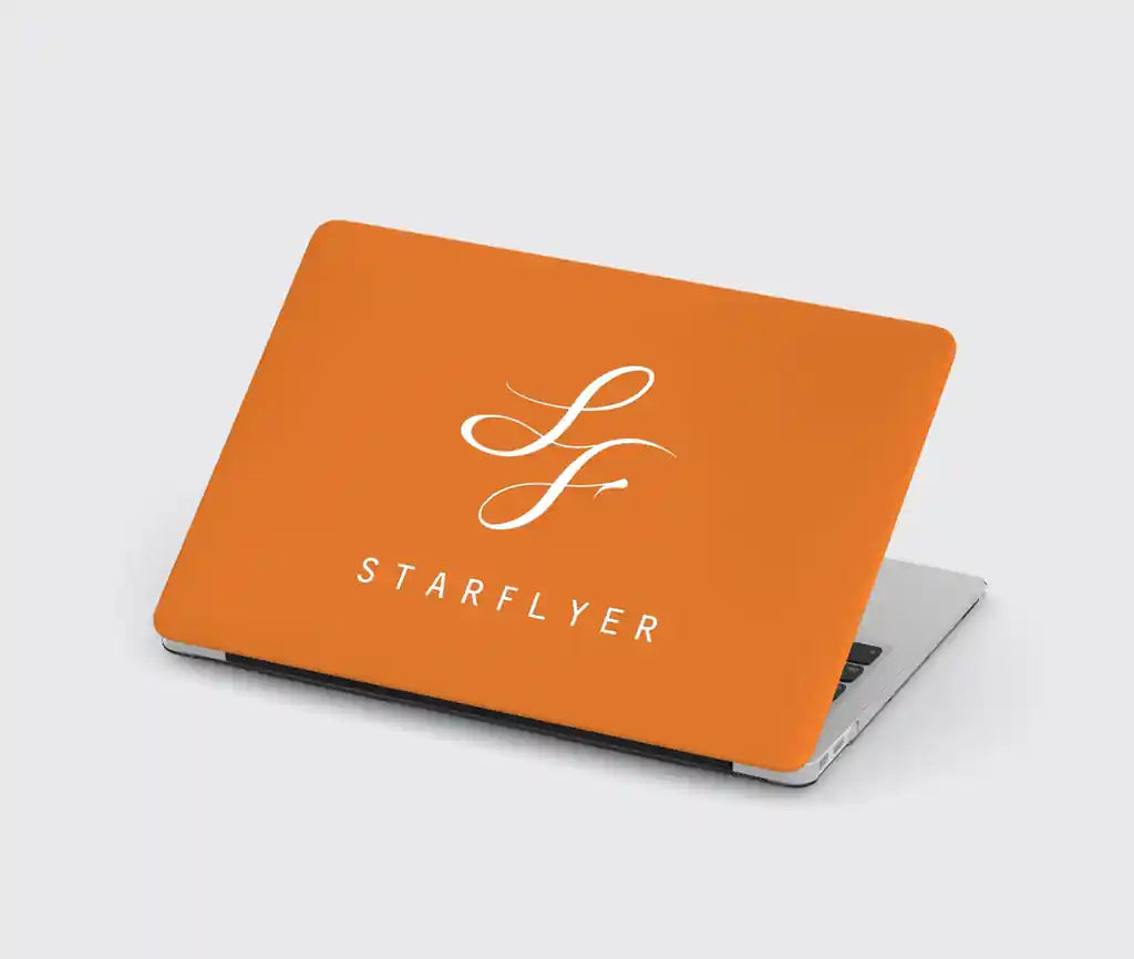 StarFlyer Airlines design on orange macbook case