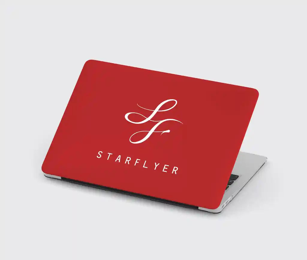 StarFlyer Airlines design on red macbook case