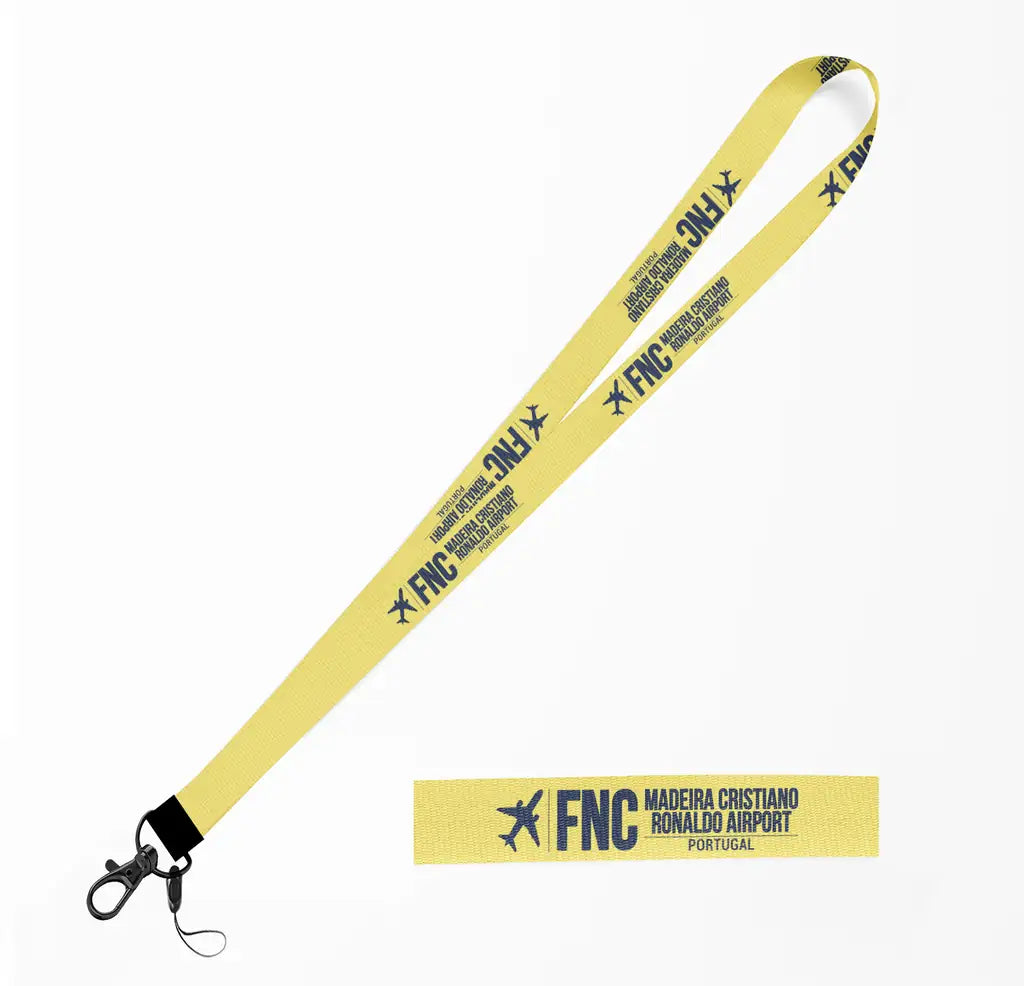 Madeira Cristiano Ronaldo Airport (FNC) lanyard - yellow