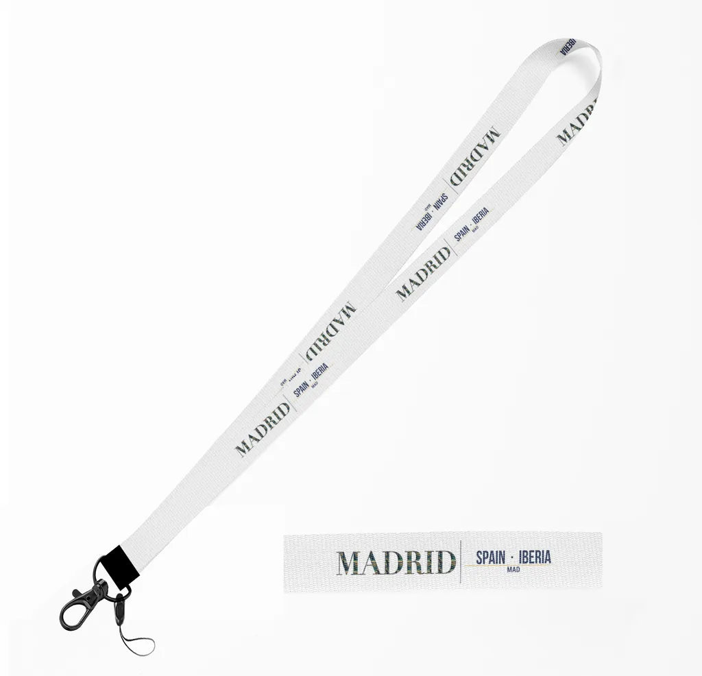 Madrid City Series lanyard - white