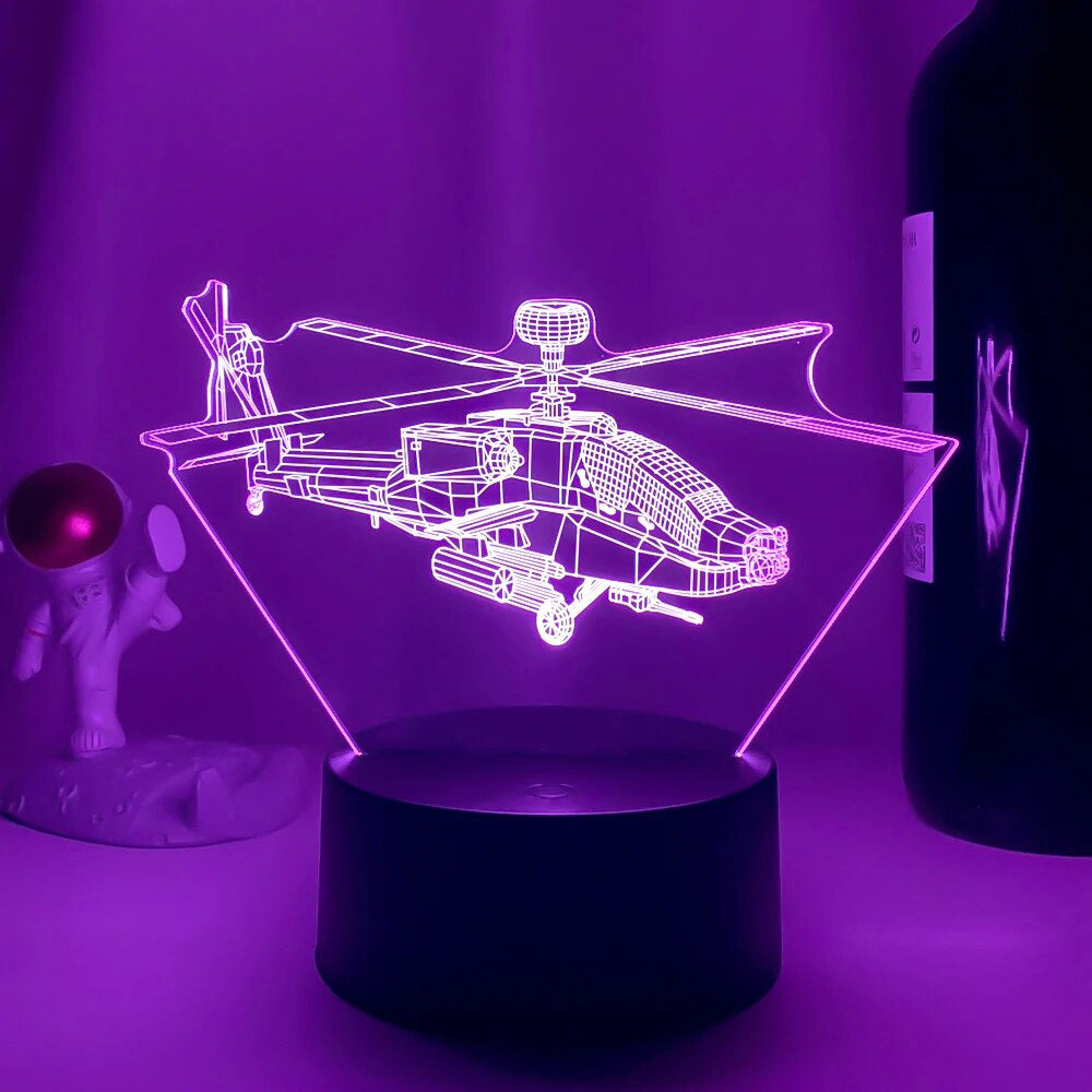 Fighter Airplane Designed 3D Lamp