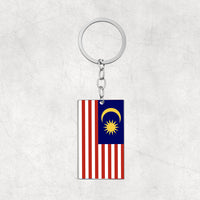 Thumbnail for Malaysia Flag Designed Stainless Steel Flag Key Chains (Double Side)