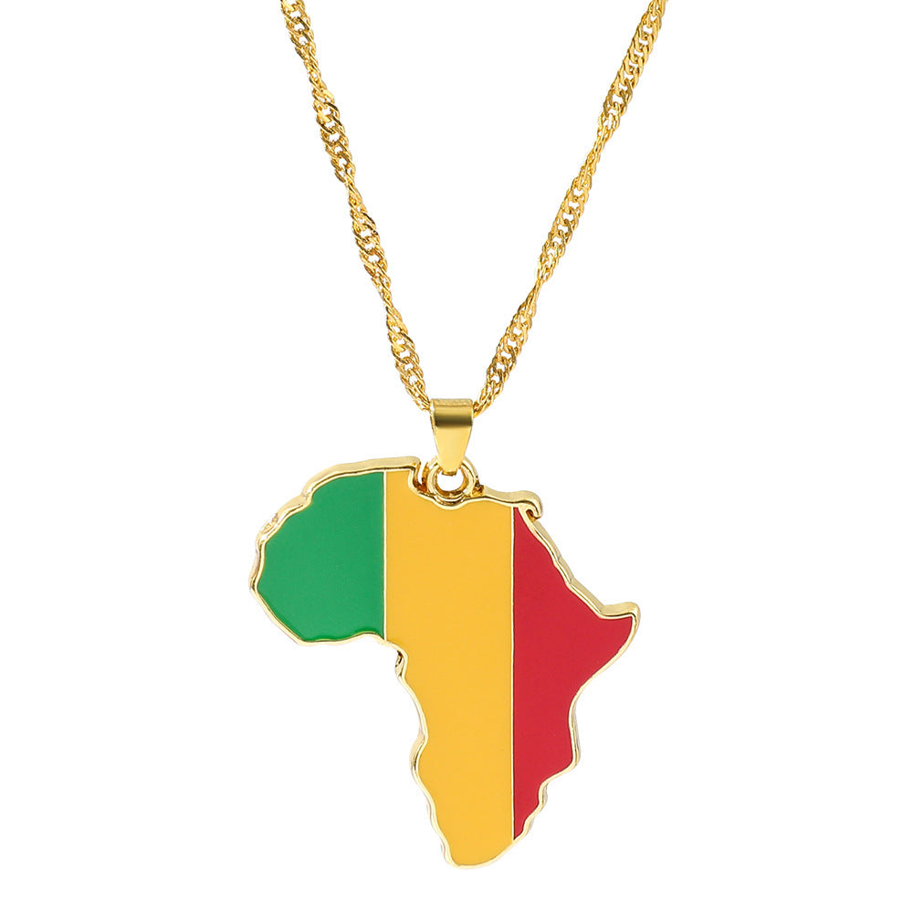 Mall Map Flag Necklace