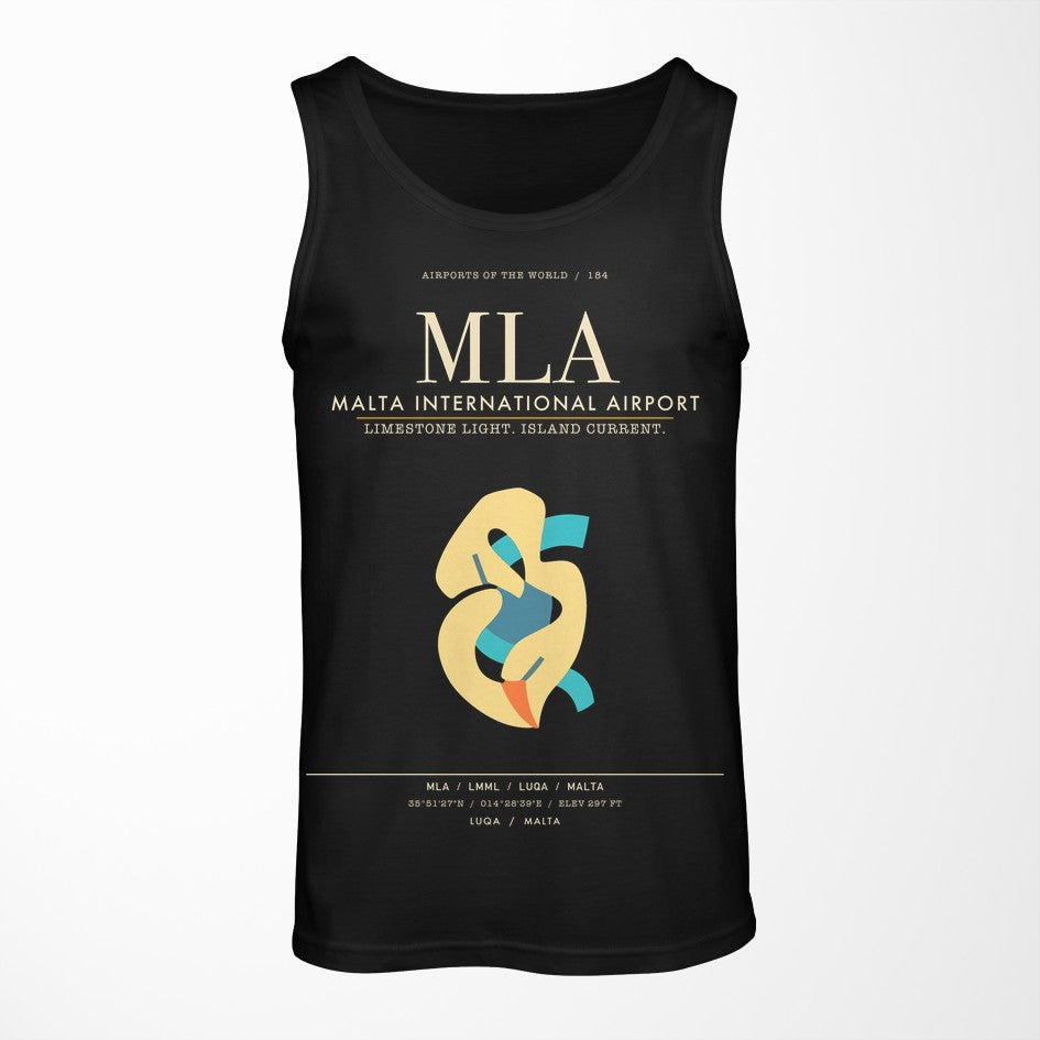 Malta International Airport MLA Tank Top - Black