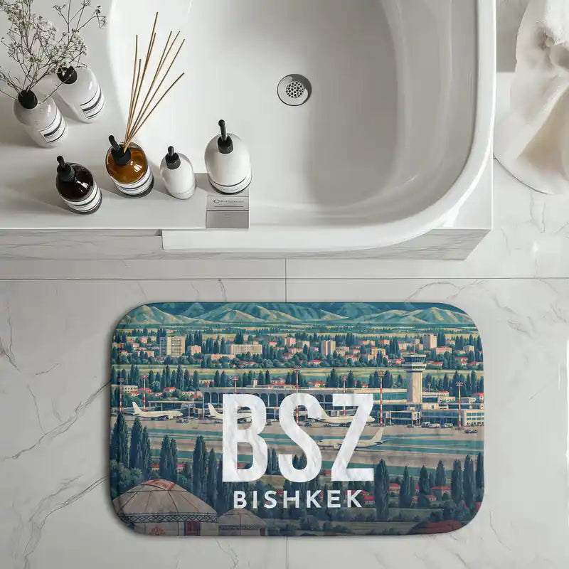 Manas International Airport Bishkek (BSZ) bath mat