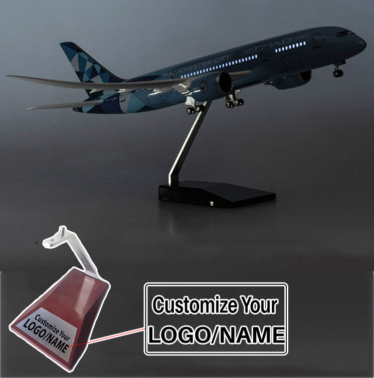Manchester City Edition Etihad Boeing 787 Airplane Model (1