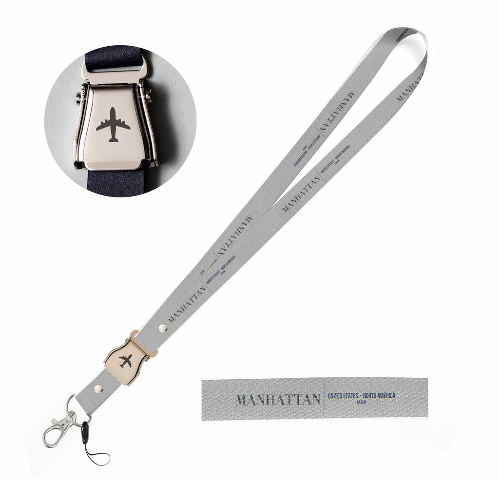 Manhattan City Series seat belt lanyard - light gray