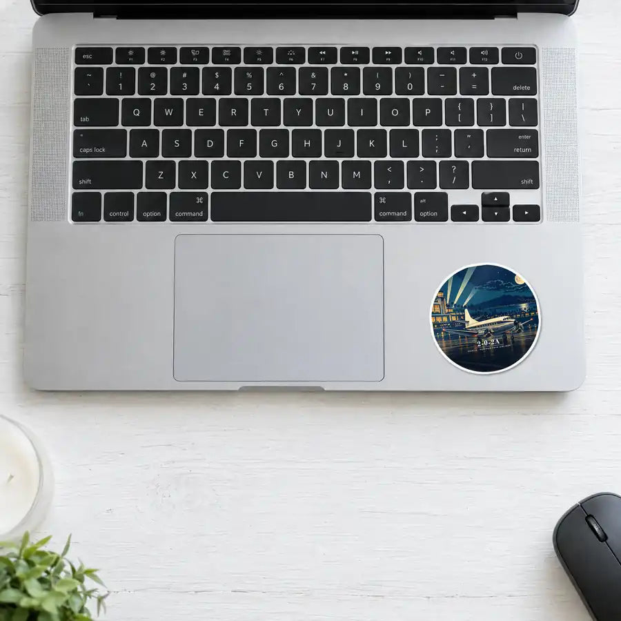 Martin 2-0-2A - 3D - Circle Sticker - Laptop