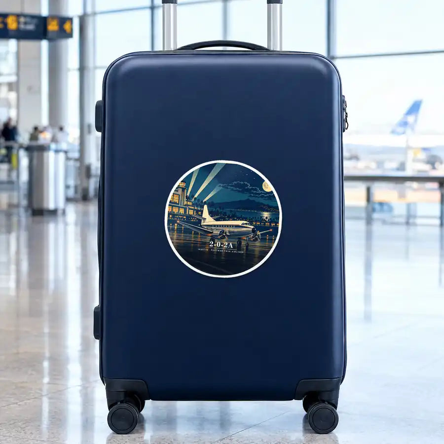 Martin 2-0-2A - 3D - Circle Sticker - Suitcase