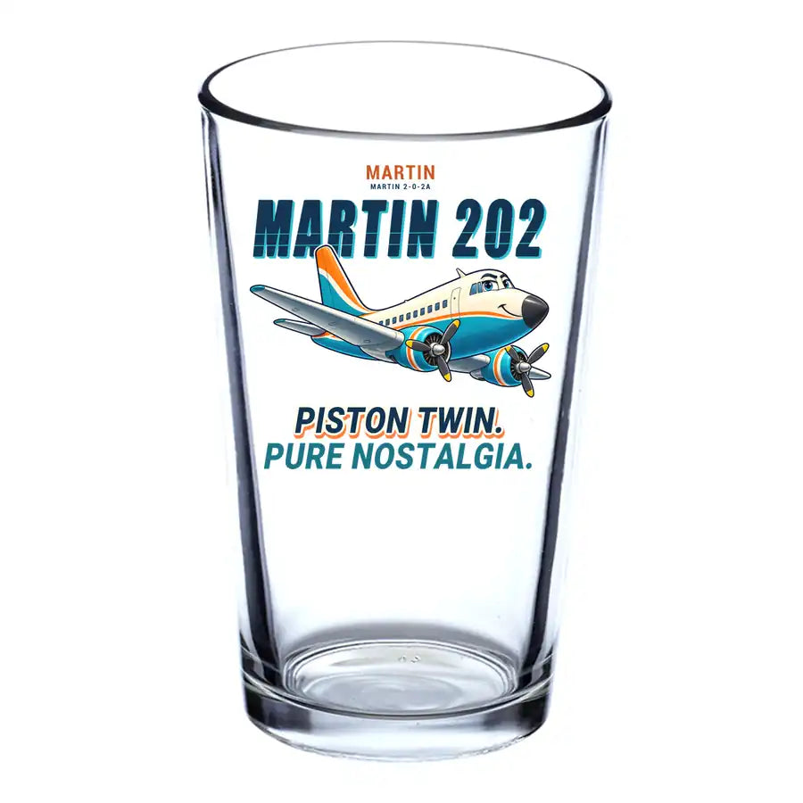 Martin 2-0-2A - Cartoon - Beer & Water Glass