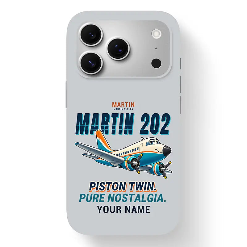 Martin 2-0-2A - Cartoon + Name - MagSafe iPhone 17 Pro - Light Gray