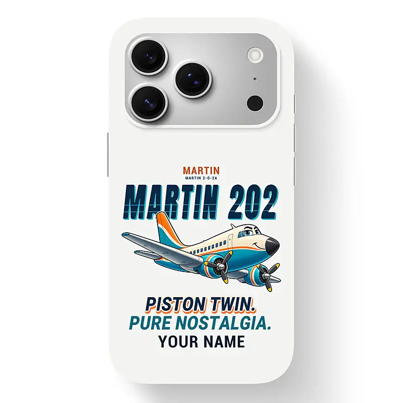 Martin 2-0-2A - Cartoon + Name - MagSafe iPhone 17 Pro - White