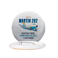 Thumbnail for Martin 2-0-2A - Cartoon + Name - Pin - Light Gray