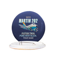 Thumbnail for Martin 2-0-2A - Cartoon + Name - Pin - Navy Blue