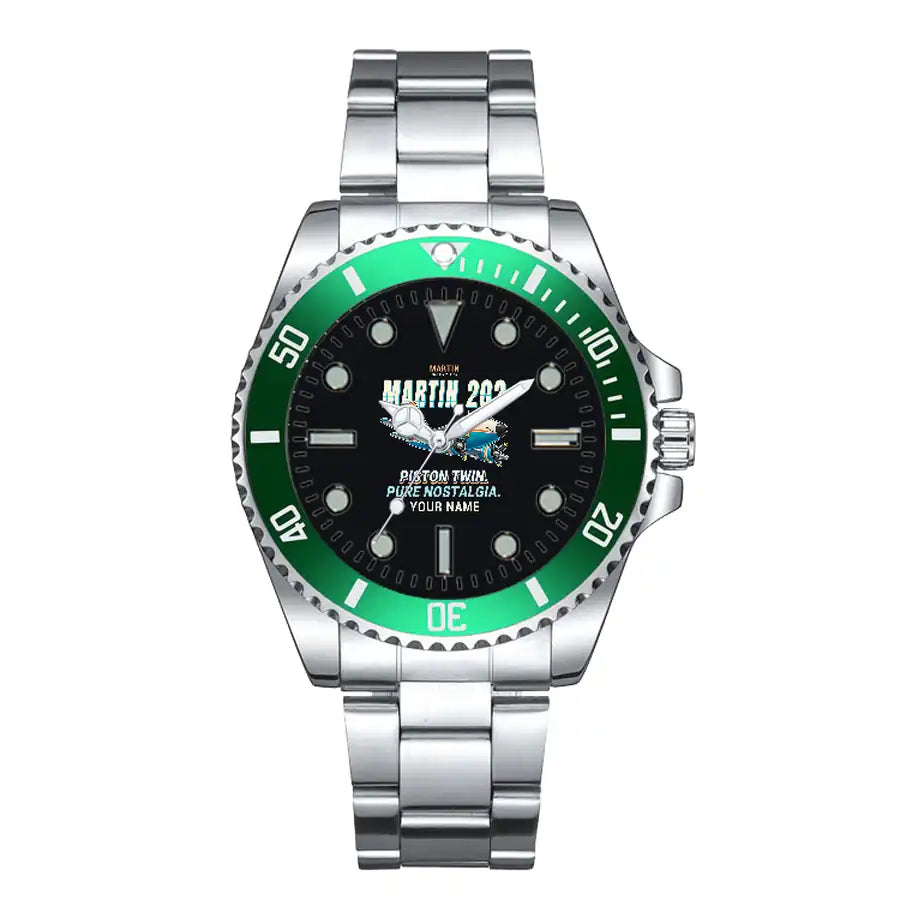 Martin 2-0-2A - Cartoon + Name - Premium Diver - Green