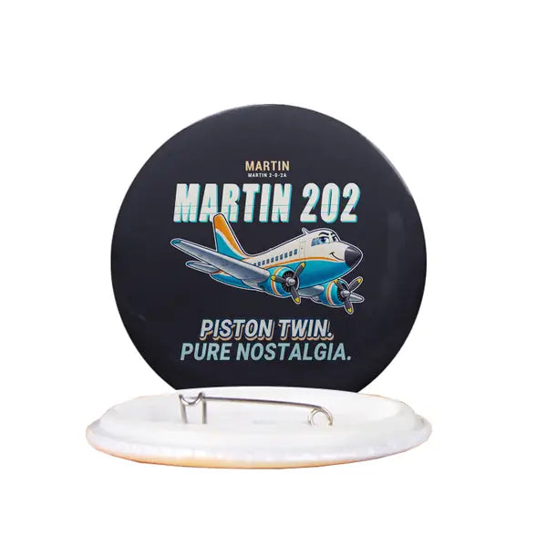 Martin 2-0-2A - Cartoon - Pin - Black