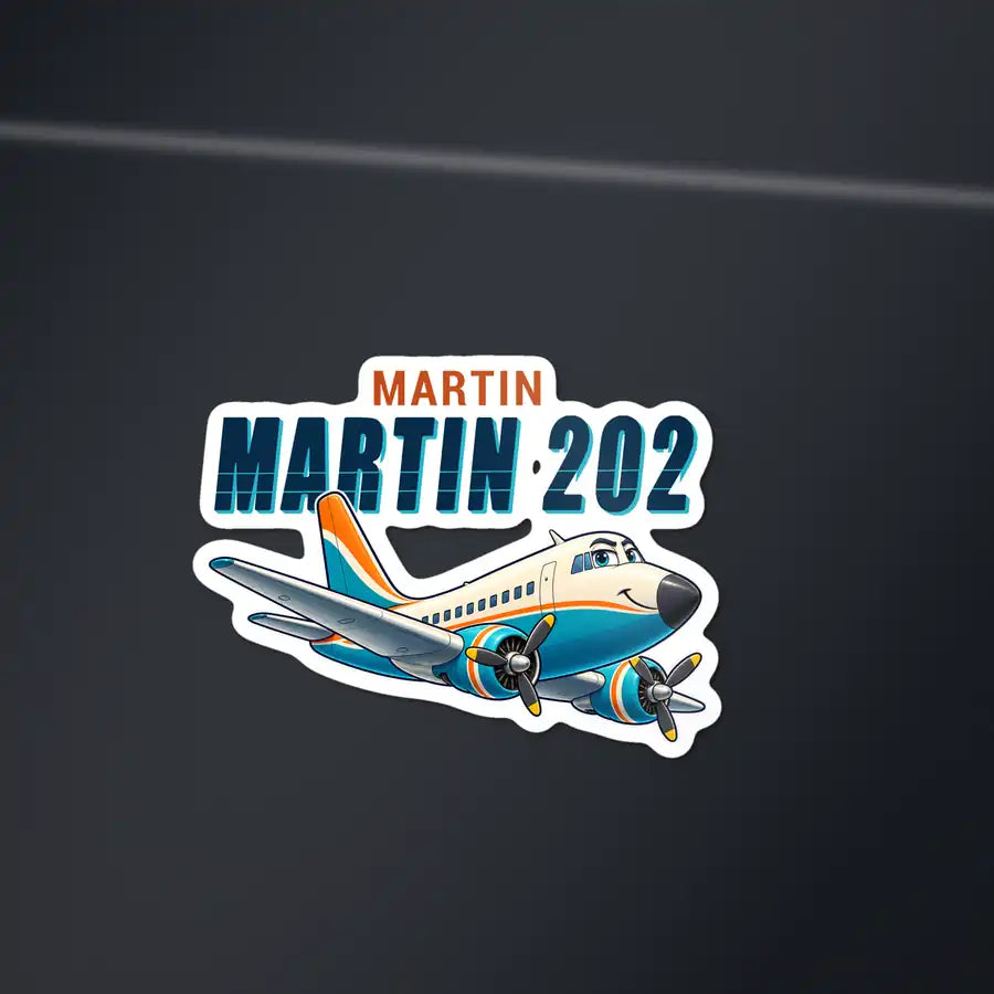 Martin 2-0-2A - Cartoon Die-Cut - Die-Cut - Dark Car