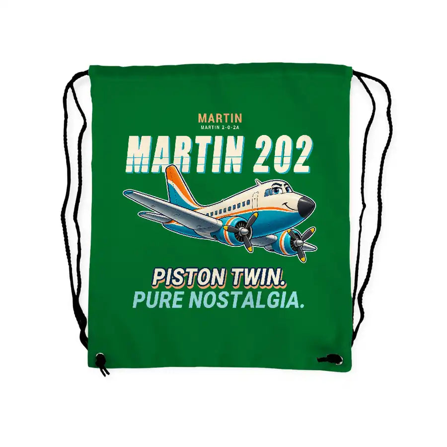 Martin 2-0-2A - Drawstring Bag - Cartoon - Green