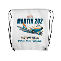 Thumbnail for Martin 2-0-2A - Drawstring Bag - Cartoon - White